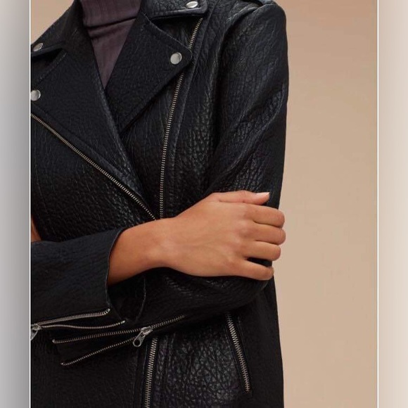 Like new Mackage Selene oversize biker leather jacket size XS - Picture 4 of 7